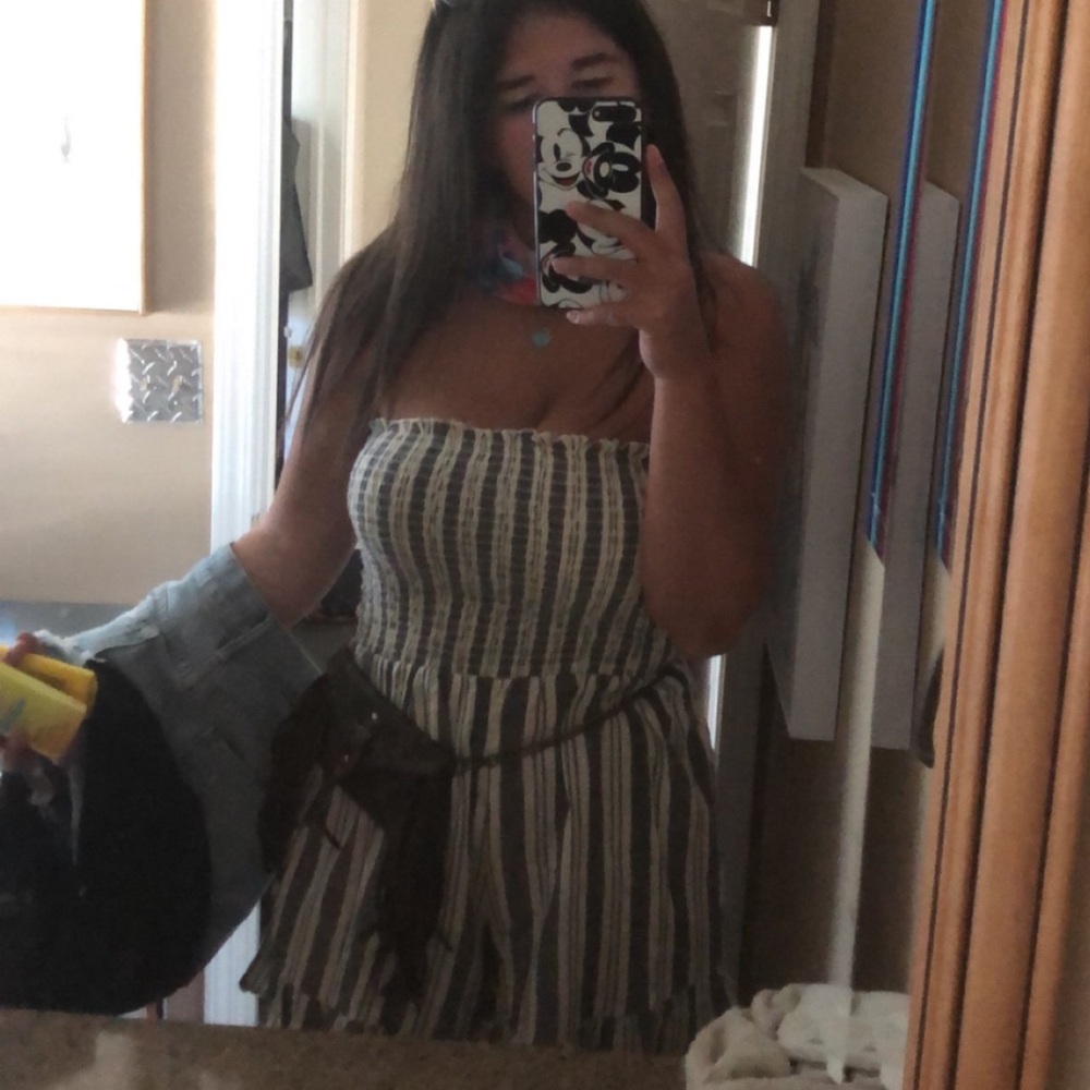 Angie strapless romper